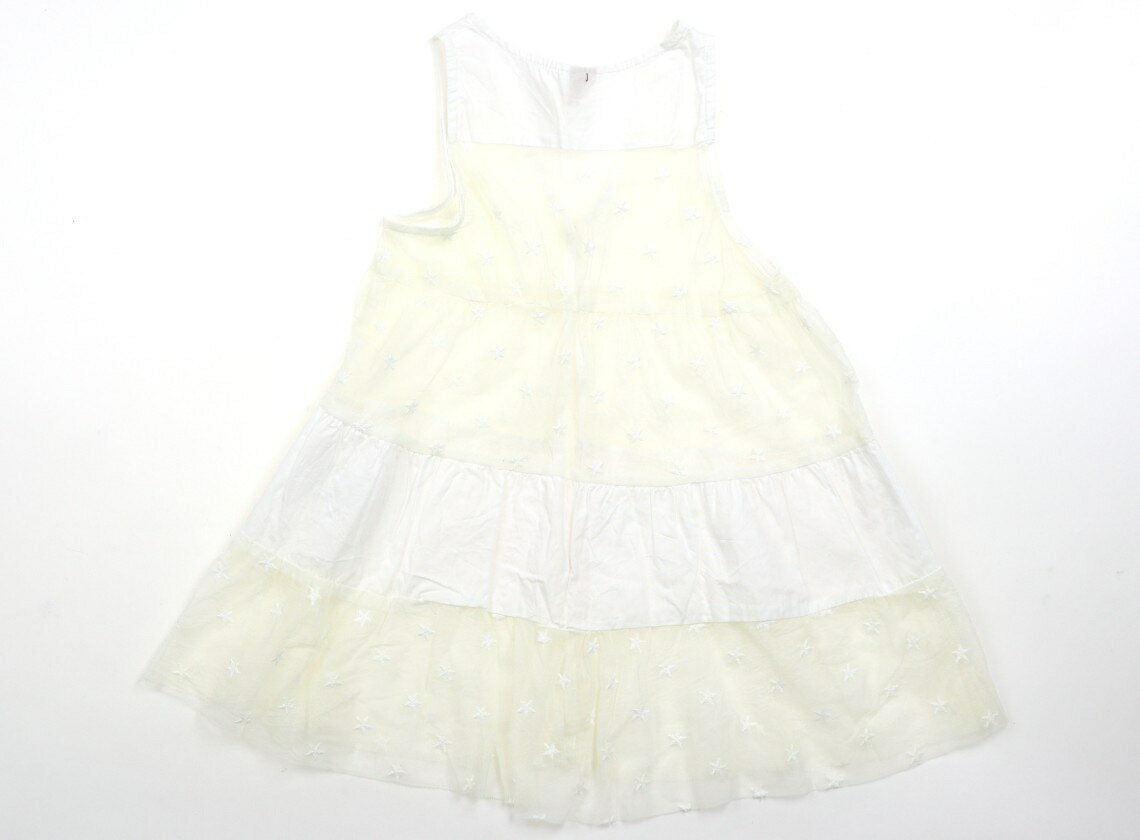 プティマイン petit main チュニック 100 女の子 白、星柄 子供服 ベビー服 キッズ アウトレット ユーズド 【中古】キッズ・ベビー・マタニティ
