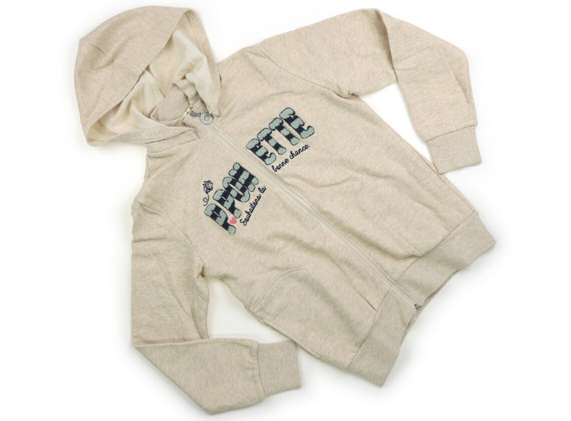 　ブランド 　pom ponette(ポンポネット) 　カテゴリー 　パーカー 　サイズ 　160サイズ 　色 　アイボリー×グレーのミックス 　状態 　★★★★ 　記名 　なし 　ジャンル 　Girl 裏毛生地。フードの取り外しが可能です。目立った汚れのない良品です。 ＊【状態】【サイズ】に関しての詳しい説明はこちら