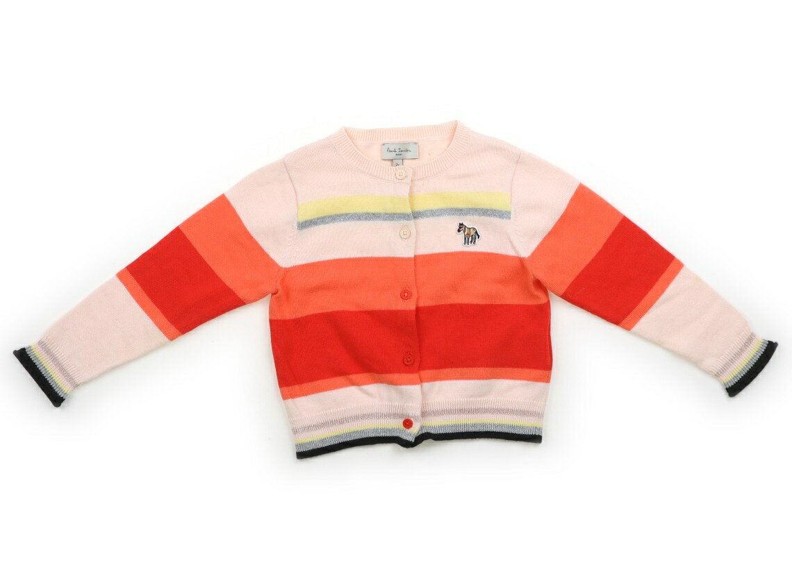 　ブランド 　Paul Smith(ポールスミス) 　カテゴリー 　カーディガン 　サイズ 　80サイズ 　色 　ピーチ・朱色・レッド他 　状態 　★★★ 　記名 　なし 　ジャンル 　Girl コットン・ポリエステル素材のニット地。実際のサイズ表記は、2A/86cm。薄いシミがいくつか見られ、やや毛羽立ちがあります。 ＊【状態】【サイズ】に関しての詳しい説明はこちら