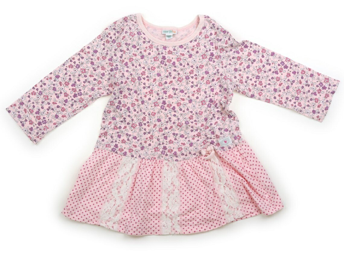 ナーチィ Naartjie チュニック 130 女の子 ピンク・お花・ドット 子供服 ベビー服 キッズ アウトレット ユーズド 【中古】キッズ・ベビー・マタニティ