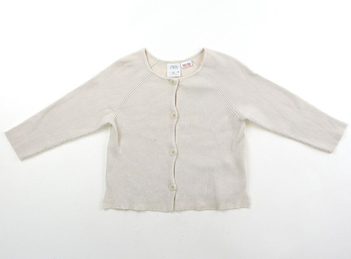 Cardigans - ザラ ZARA カーディガン 95 女の子 ホワイト 子供服 ベビー服 キッズ アウトレット ユーズド 【中古】キッズ・ベビー・マタニティ