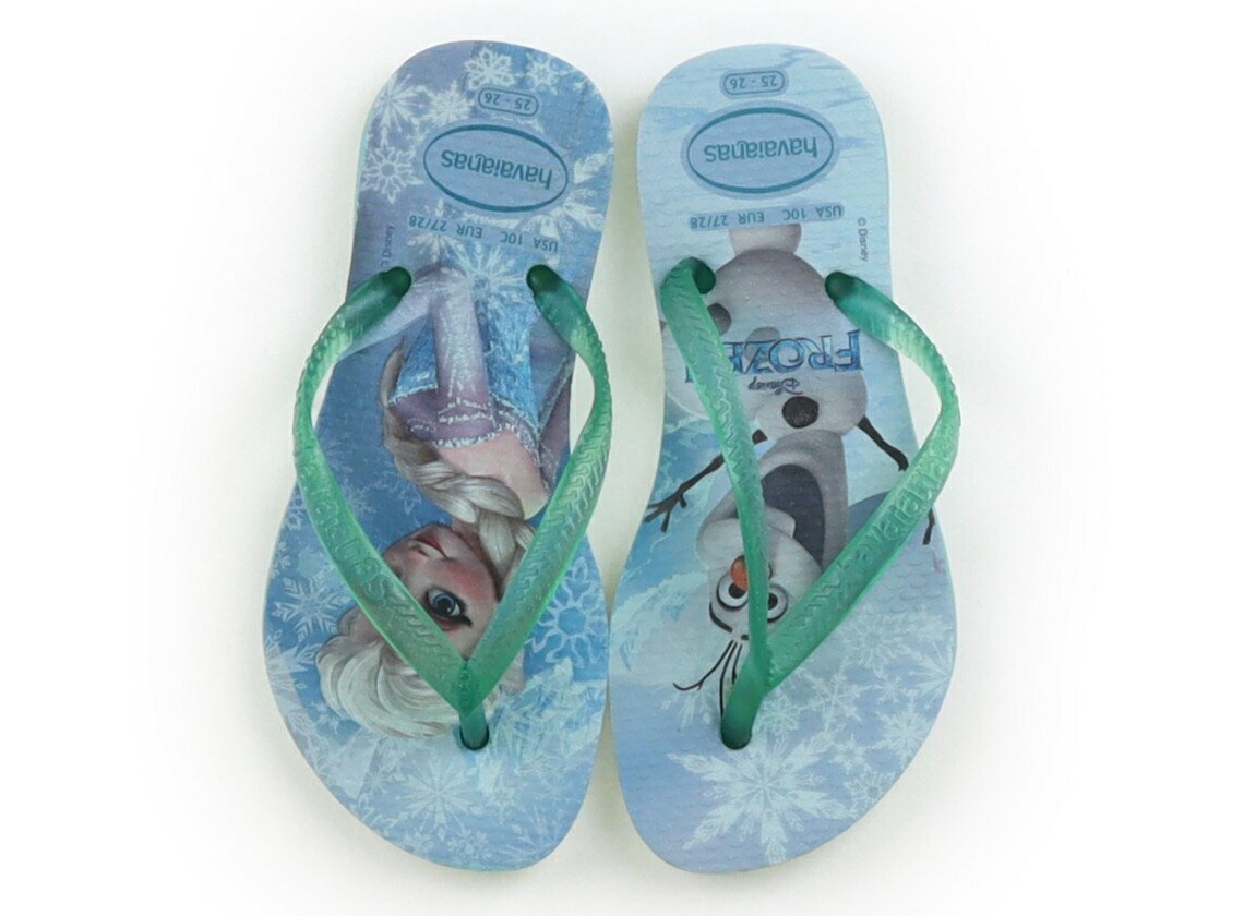 Rakuten - ハワイアナス havaianas サンダル 靴15cm〜 女の子 ブルー、グリーン、アナ雪 子供服 ベビー服 キッズ アウトレット ユーズド 【中古】キッズ・ベビー・マタニティ