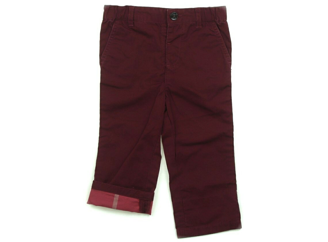 バーバリー BURBERRY パンツ 80 男の子 バーガンディ 子供服 ベビー服 キッズ アウトレット ユーズド 【中古】キッズ・ベビー・マタニティ