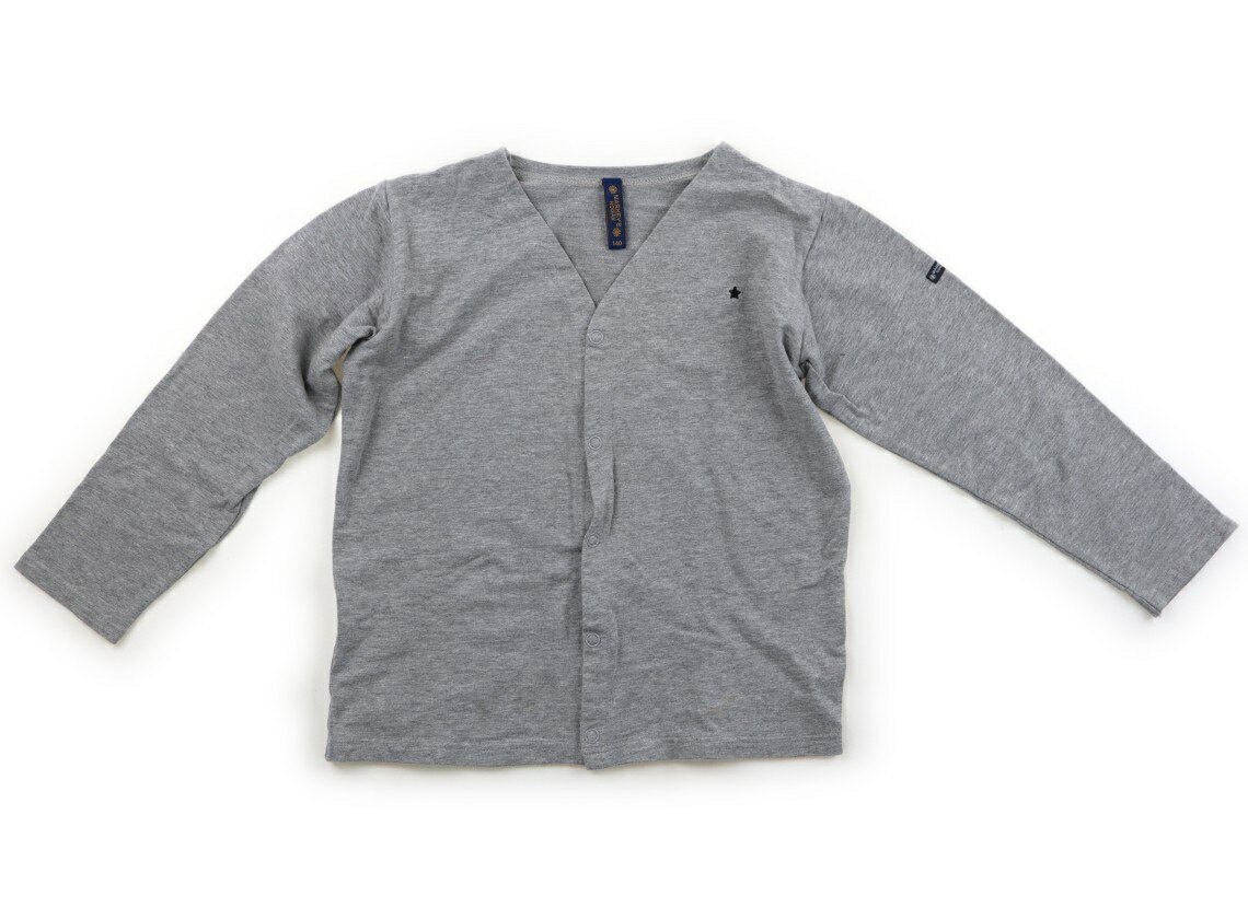 　ブランド 　Markey's(マーキーズ) 　カテゴリー 　カーディガン 　サイズ 　140サイズ 　色 　グレー 　状態 　★★（返品不可） 　記名 　あり（タグ） 　ジャンル 　Boy ポリウレタン混コットン素材。スナップボタン開き。お腹付近に薄茶色いシミあり。毛羽立ちがありますが、普段使いにいかがでしょうか。 ＊【状態】【サイズ】に関しての詳しい説明はこちら