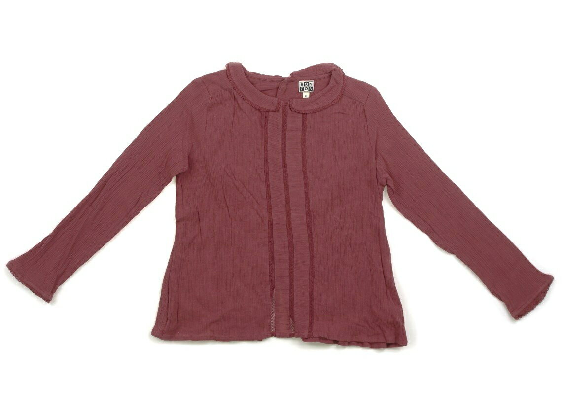 　ブランド 　BONTON(ボントン) 　カテゴリー 　シャツ・ブラウス 　サイズ 　120サイズ 　色 　くすみピンク、レース 　状態 　★★★ 　記名 　なし 　ジャンル 　Girl 実際のサイズ表記は8。ざらっとしたコットン生地。背中ボタンです。洗いざらし感ありますがまだお使いいただけそうです。 ＊【状態】【サイズ】に関しての詳しい説明はこちら