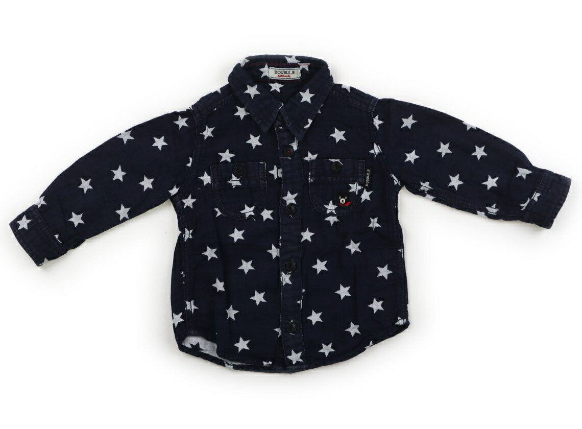 Rakuten - ダブルB Double B シャツ・ブラウス 80 男の子 濃紺、星柄 子供服 ベビー服 キッズ アウトレット ユーズド 【中古】キッズ・ベビー・マタニティ