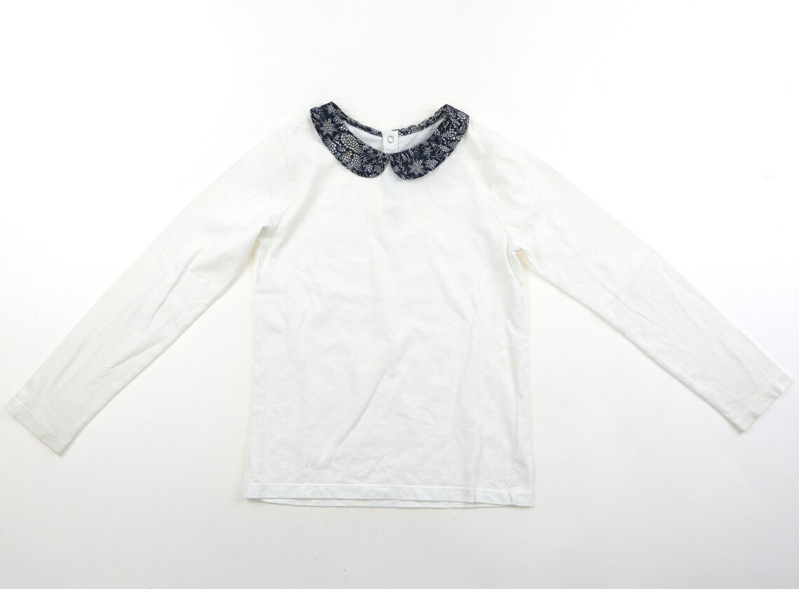 Rakuten - ジャカディ Jacadi Tシャツ・カットソー 140 女の子 白、紺 子供服 ベビー服 キッズ アウトレット ユーズド 【中古】キッズ・ベビー・マタニティ