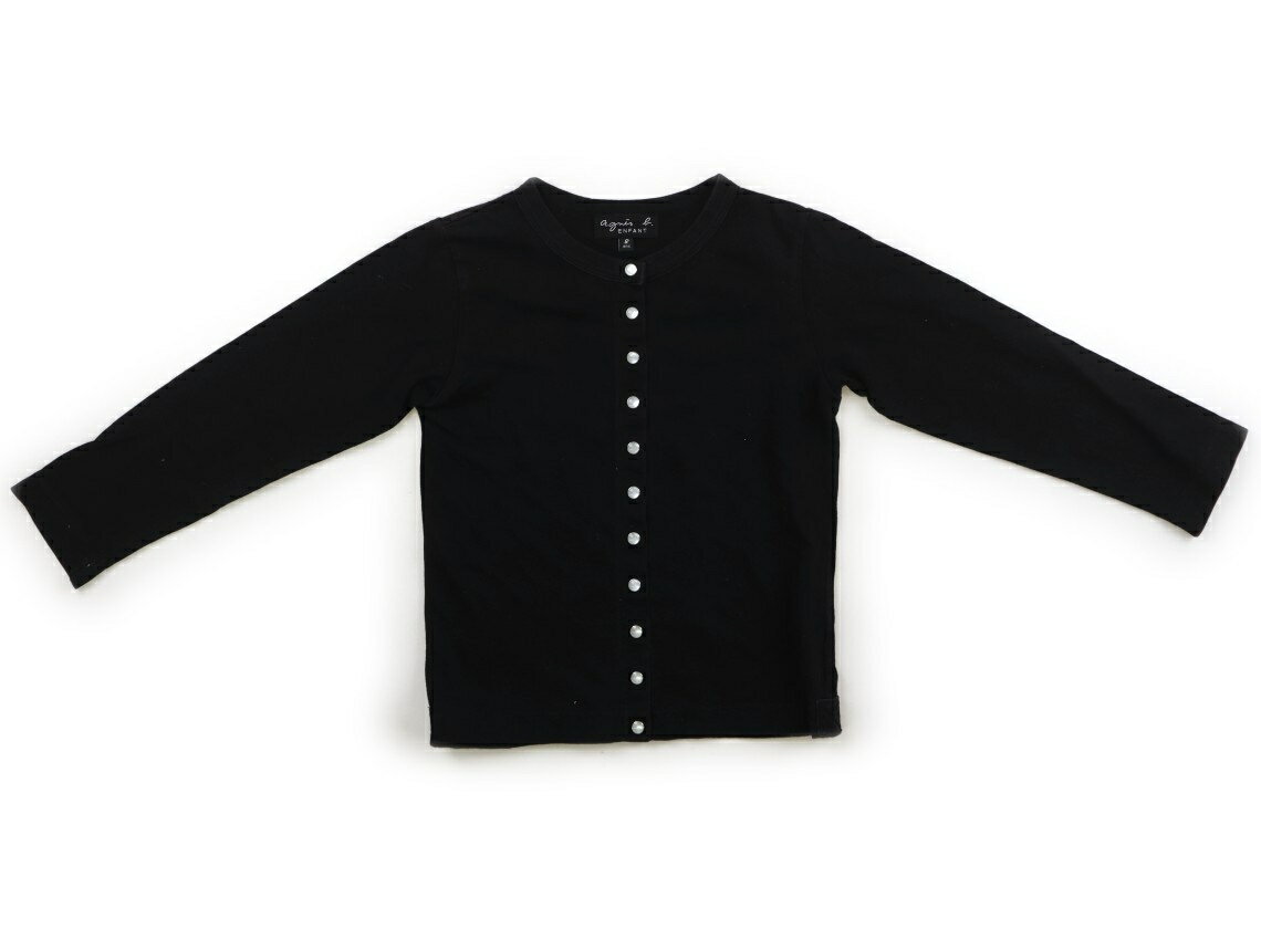 　ブランド 　agnes.b(アニエスベー) 　カテゴリー 　カーディガン 　サイズ 　120サイズ 　色 　ブラック 　状態 　★★（返品不可） 　記名 　なし 　ジャンル 　Girl 実際のサイズ表記は8Aです。ボタンはスナップです。後身頃に、白い汚れあり。全体に毛羽立ちや色あせによる白っぽさが目立ちます。普段使いにいかがでしょうか。 ＊【状態】【サイズ】に関しての詳しい説明はこちら