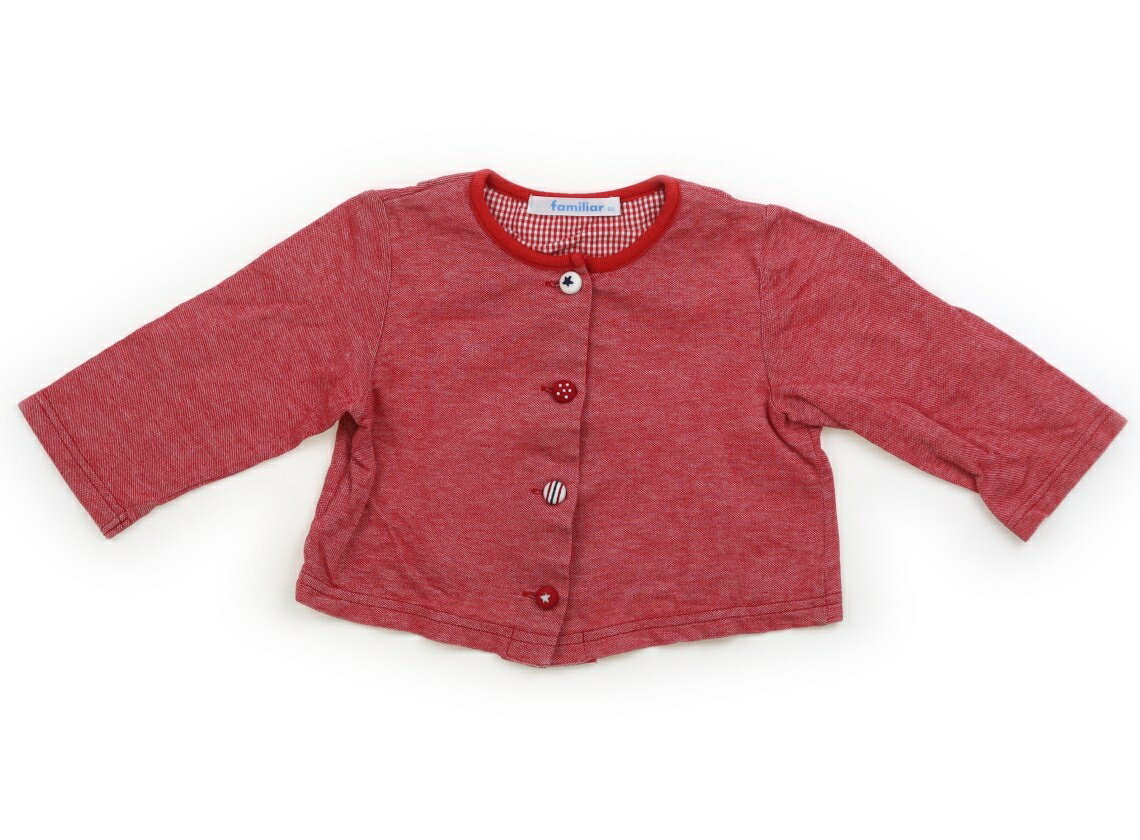 Cardigans - ファミリア familiar カーディガン 80 女の子 レッド 子供服 ベビー服 キッズ アウトレット ユーズド 【中古】キッズ・ベビー・マタニティ