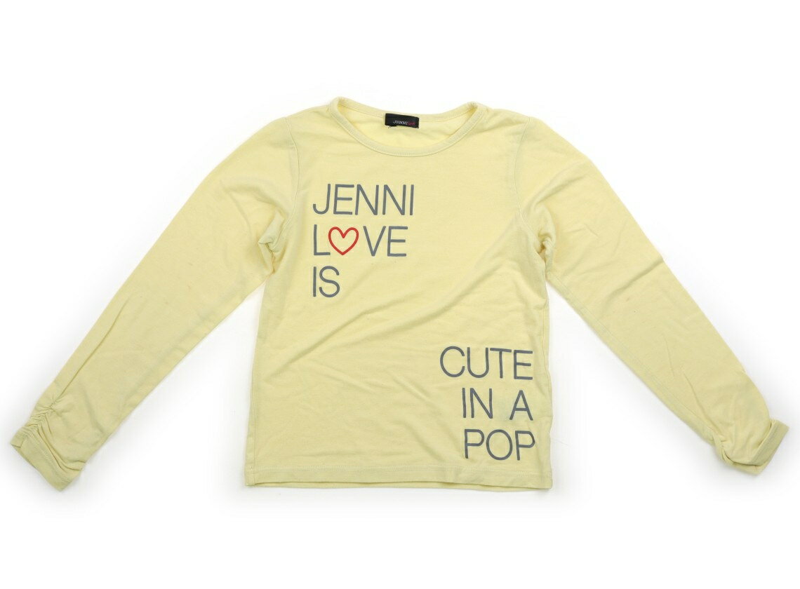 　ブランド 　JENNI(ジェニィ) 　カテゴリー 　Tシャツ・カットソー 　サイズ 　130サイズ 　色 　イエロー 　状態 　★★（返品不可） 　記名 　なし 　ジャンル 　Girl ポリウレタン混のポリエステルレーヨンカットソー。左袖に茶色いシミがあり、毛羽立ちがありますが、まだお使いいただけそうです。袖口はシャーリング加工。 ＊【状態】【サイズ】に関しての詳しい説明はこちら