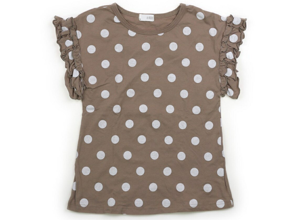 ビールーム b.ROOM Tシャツ・カットソー 130 女の子 モカブラウン・ホワイトドット 子供服 ベビー服 キッズ アウトレット ユーズド 【中古】キッズ・ベビー・マタニティ