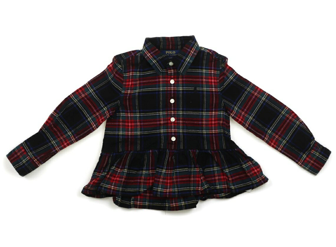 Rakuten - ポロラルフローレン POLO RALPH LAUREN シャツ・ブラウス 110 女の子 ブラック・グリーン・レッド他・チェック 子供服 ベビー服 キッズ アウトレット ユーズド 【中古】キッズ・ベビー・マタニティ