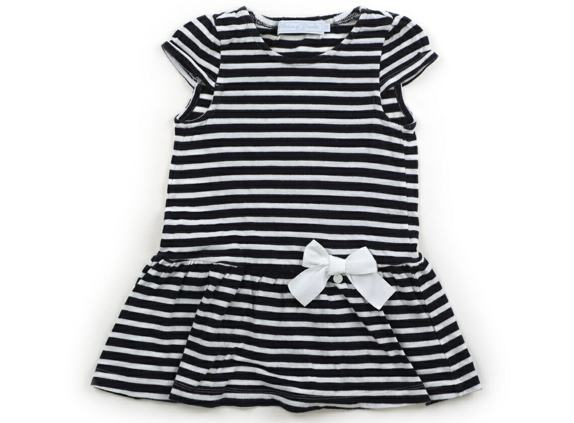 Dresses - タルティーヌエショコラ Tartine et Chocolat ワンピース 80 女の子 ダークネイビー・ボーダー 子供服 ベビー服 キッズ アウトレット ユーズド 【中古】キッズ・ベビー・マタニティ