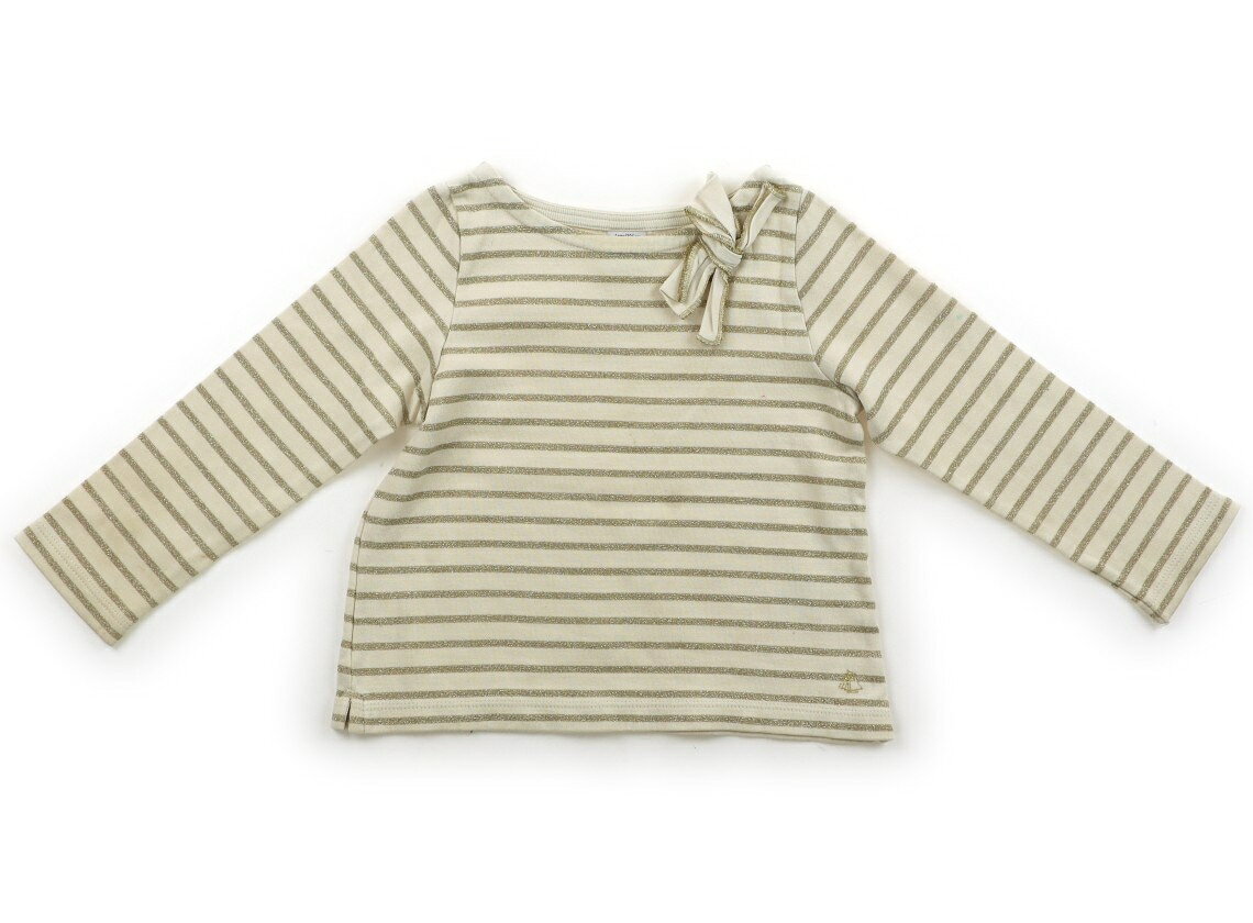 　ブランド 　PETIT BATEAU(プチバトー) 　カテゴリー 　Tシャツ・カットソー 　サイズ 　100サイズ 　色 　ボーダー（ベージュ×ゴールドラメ） 　状態 　★★（返品不可） 　記名 　なし 　ジャンル 　Girl サイズ表記は104cm。毛羽立ち以外に袖や腹部に薄汚れがあります。 ＊【状態】【サイズ】に関しての詳しい説明はこちら