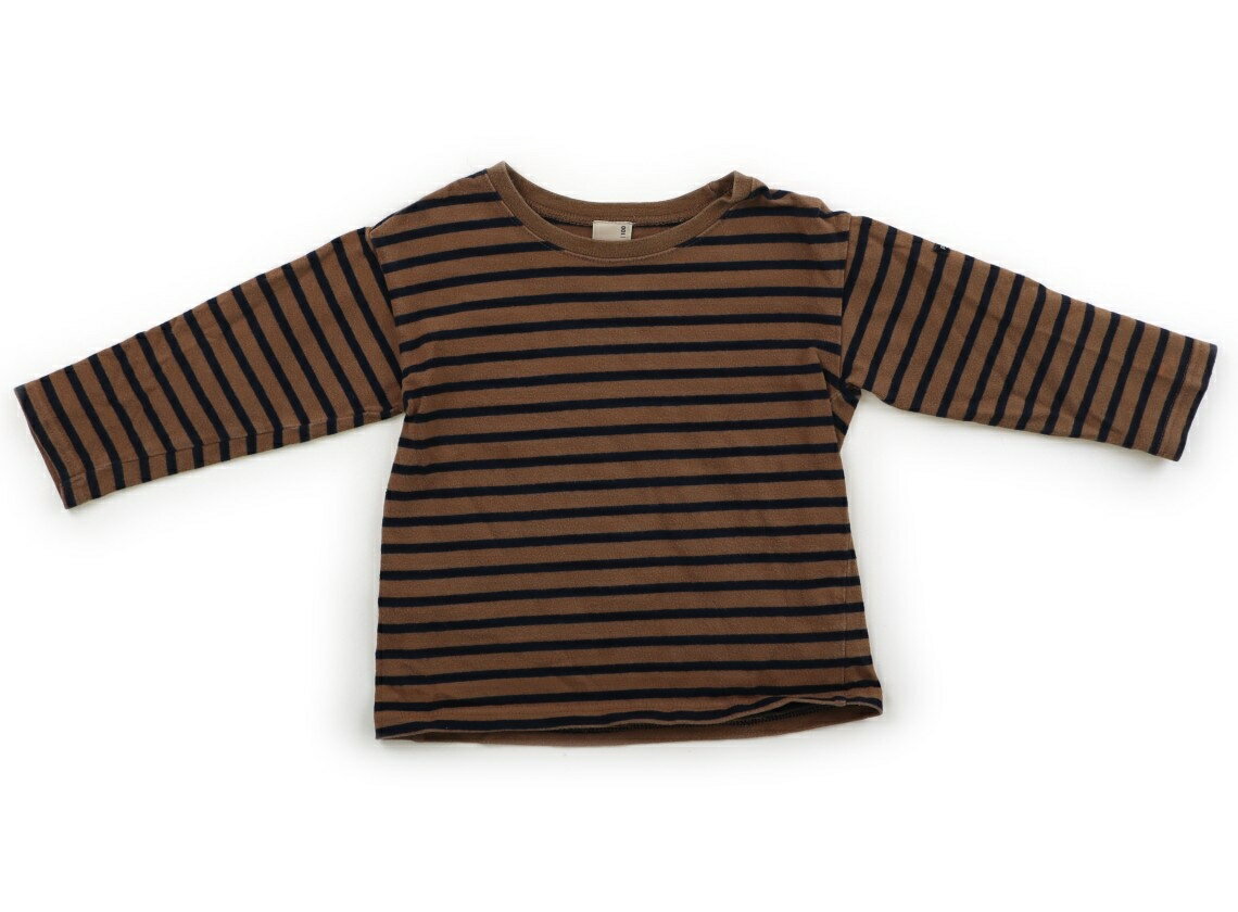 Rakuten - プティマイン petit main Tシャツ・カットソー 100 男の子 ブラウン・黒・ボーダー柄 子供服 ベビー服 キッズ アウトレット ユーズド 【中古】キッズ・ベビー・マタニティ