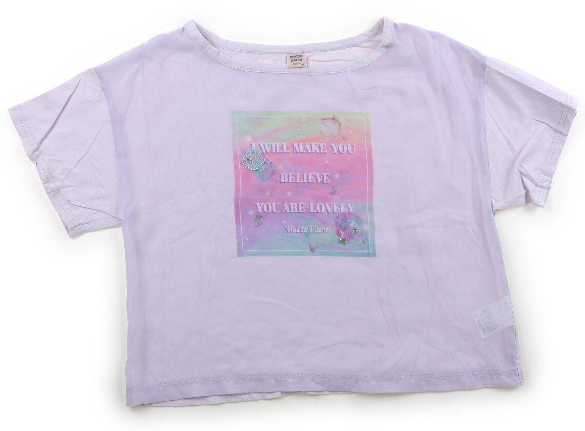 メゾピアノ mezzo piano Tシャツ・カットソー 150 女の子 パステルパープル 子供服 ベビー服 キッズ アウトレット ユーズド 【中古】キッズ・ベビー・マタニティ