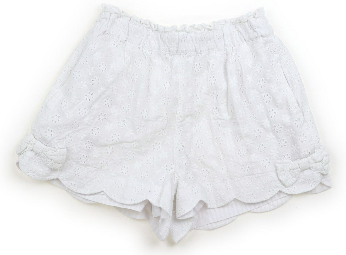 メゾピアノ mezzo piano キュロット 130 女の子 ホワイト・花柄レース 子供服 ベビー服 キッズ アウトレット ユーズド 【中古】キッズ・ベビー・マタニティ