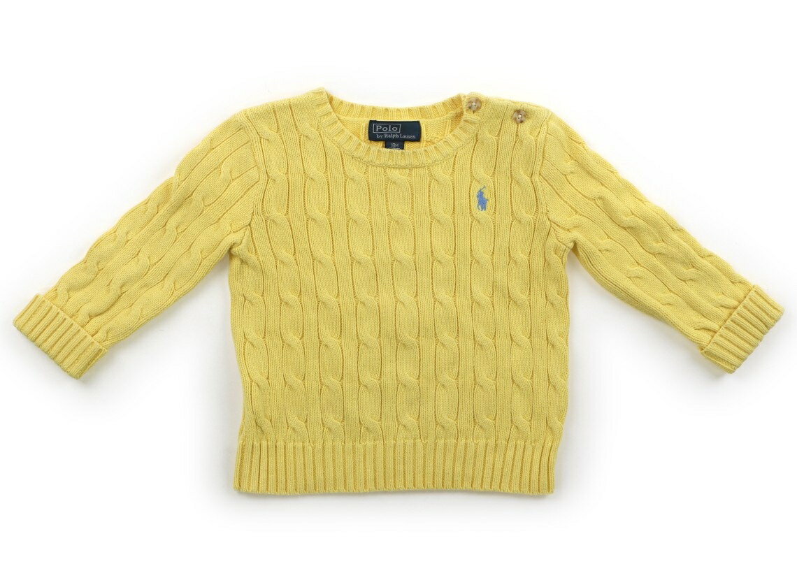 　ブランド 　POLO RALPH LAUREN(ポロラルフローレン) 　カテゴリー 　ニット・セーター 　サイズ 　80サイズ 　色 　イエロー・ライトブルー 　状態 　★★★ 　記名 　なし 　ジャンル 　Boy 実際のサイズ表記は18M。厚めのコットンニット地。白っぽさがありますがまだお使いいただけそうです。 ＊【状態】【サイズ】に関しての詳しい説明はこちら