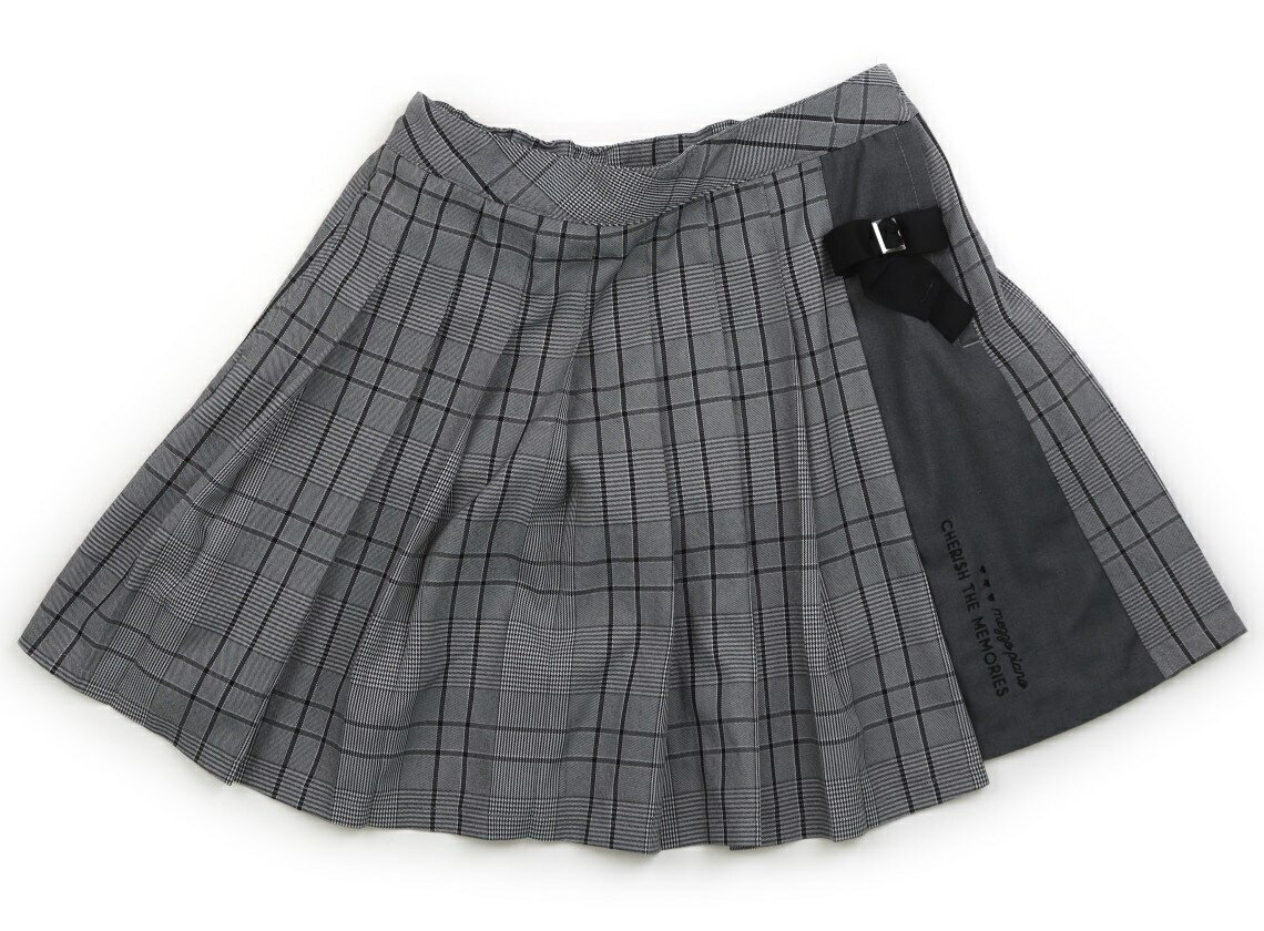 メゾピアノ mezzo piano スカート 150 女の子 グレー・ブラック 子供服 ベビー服 キッズ アウトレット ユーズド 【中古】キッズ・ベビー・マタニティ