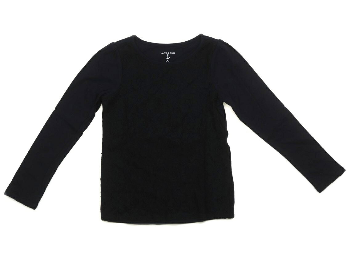 ランズエンド LAND 039 S END Tシャツ カットソー 110 女の子 ネイビー ブラック 子供服 ベビー服 キッズ アウトレット ユーズド 【中古】キッズ ベビー マタニティ
