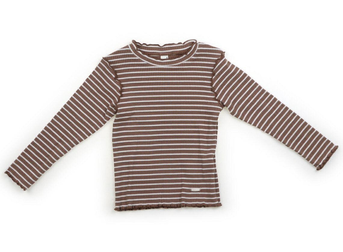 Rakuten - アプレレクール apres les cours Tシャツ・カットソー 100 女の子 モカブラウン・ホワイトボーダー 子供服 ベビー服 キッズ アウトレット ユーズド 【中古】キッズ・ベビー・マタニティ