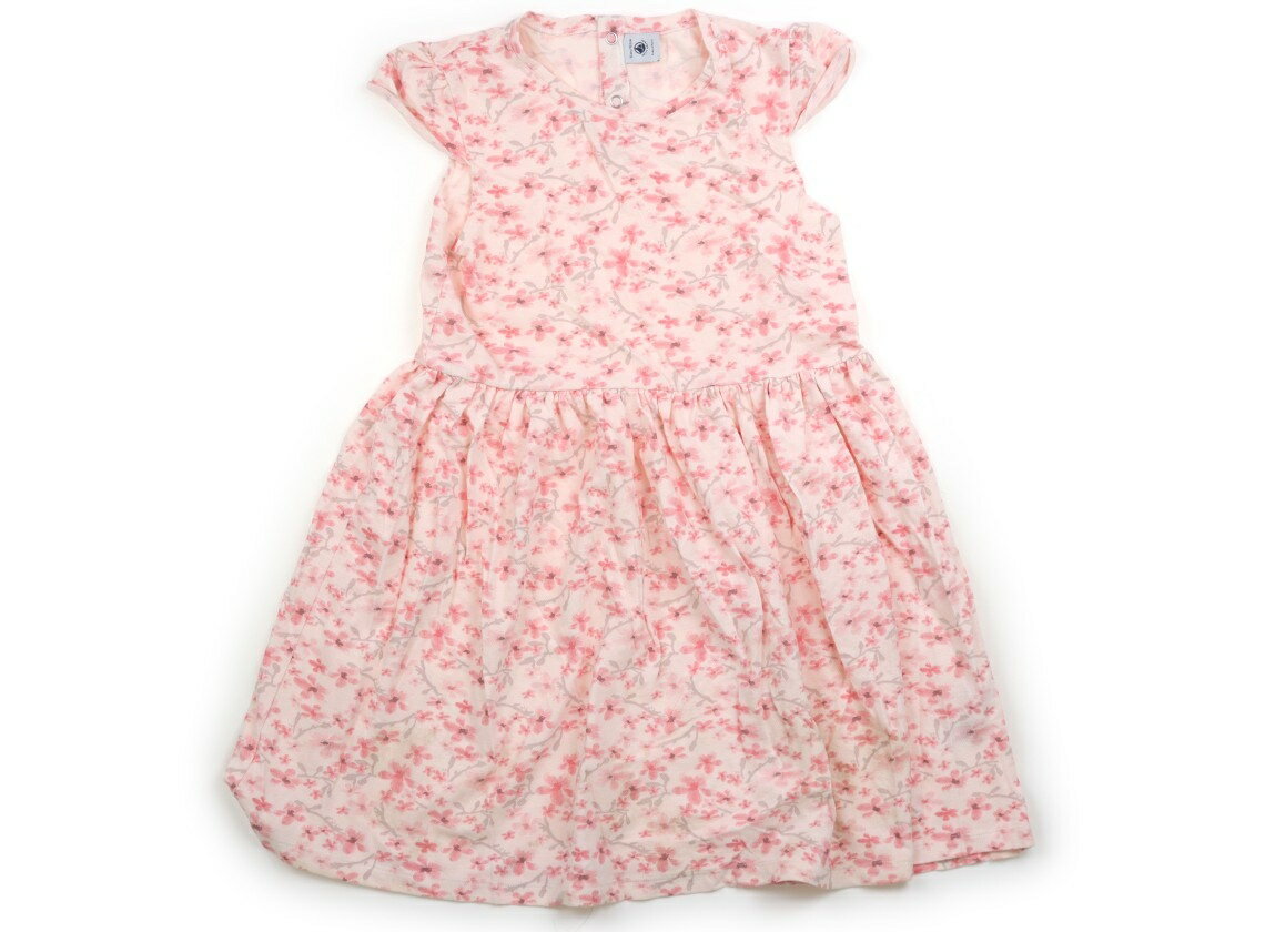 プチバトー PETIT BATEAU ワンピース 150 女の子 パステルピンク×桜柄 子供服 ベビー服 キッズ アウトレット ユーズド 【中古】キッズ・ベビー・マタニティ