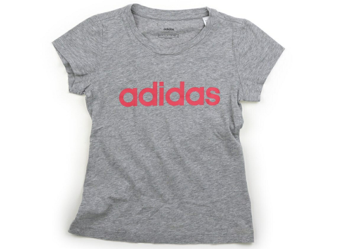 アディダス Adidas Tシャツ・カットソー 140 女の子 グレー 子供服 ベビー服 キッズ アウトレット ユーズド 【中古】キッズ・ベビー・マタニティ