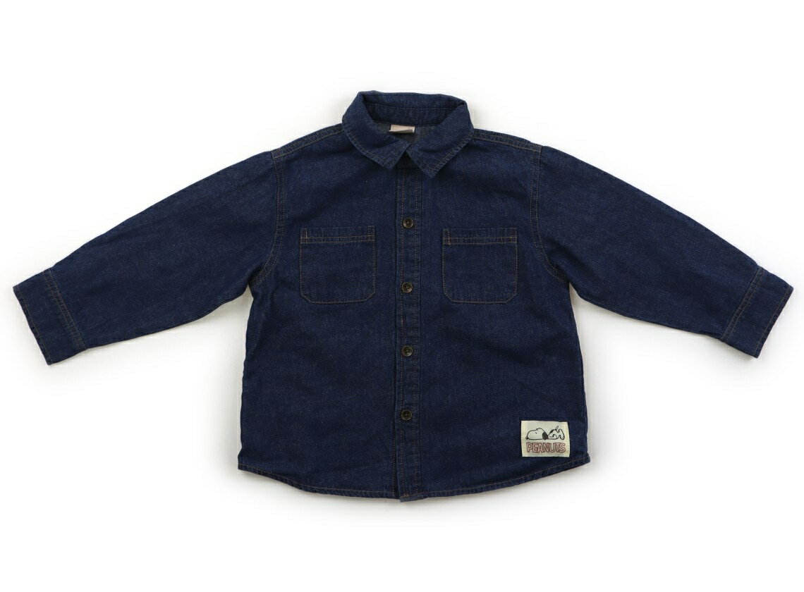 プティマイン petit main シャツ・ブラウス 100 男の子 ブルー・スヌーピー 子供服 ベビー服 キッズ アウトレット ユーズド 【中古】キッズ・ベビー・マタニティ