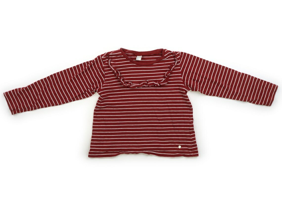 Rakuten - アプレレクール apres les cours Tシャツ・カットソー 120 女の子 エンジ・白・ボーダー 子供服 ベビー服 キッズ アウトレット ユーズド 【中古】キッズ・ベビー・マタニティ
