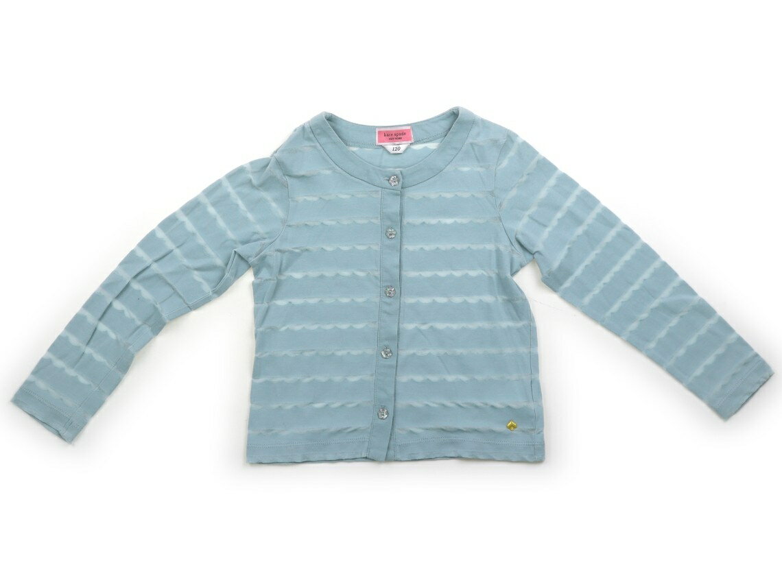 Cardigans - ケイトスペード Kate Spade カーディガン 120 女の子 ブルー・半円ボーダー 子供服 ベビー服 キッズ アウトレット ユーズド 【中古】キッズ・ベビー・マタニティ