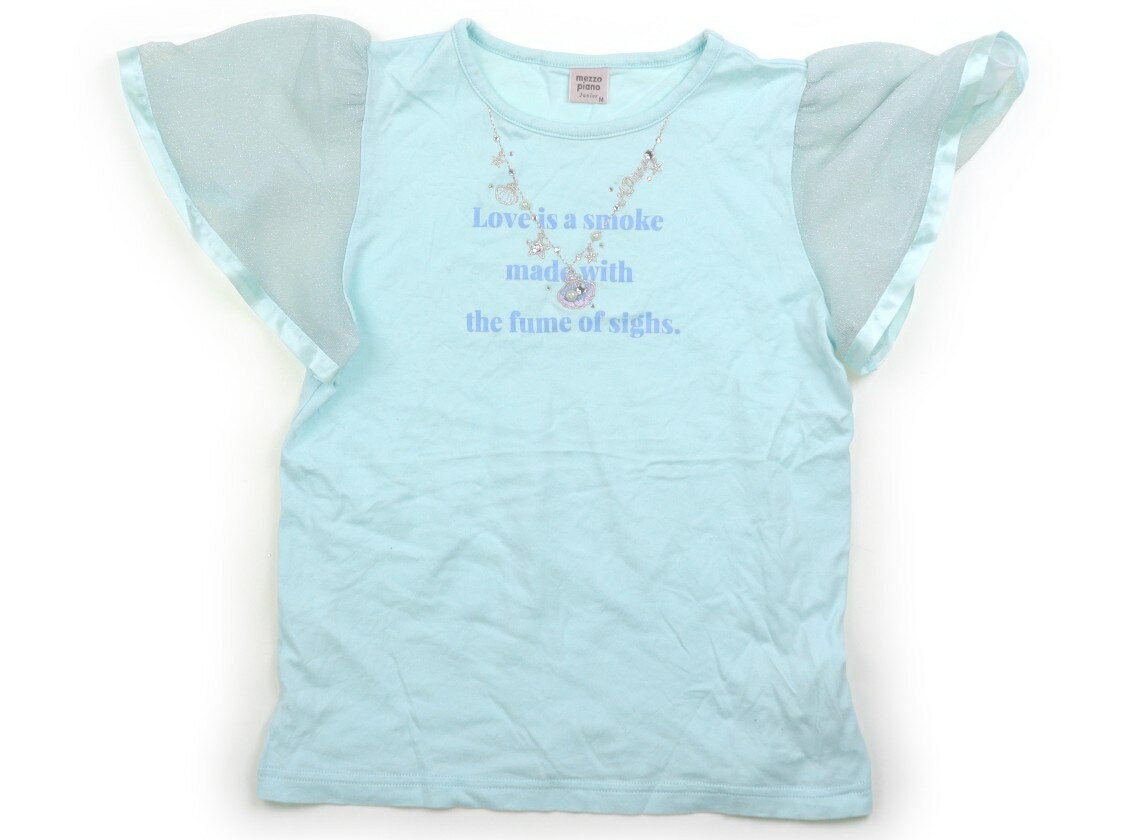 　ブランド 　mezzo piano(メゾピアノ) 　カテゴリー 　Tシャツ・カットソー 　サイズ 　150サイズ 　色 　ミントグリーン 　状態 　★★★ 　記名 　なし 　ジャンル 　Girl 実際のサイズ表記はM。洗いざらし感がありますが、まだまだ普段着として活躍してくれそうです。 ＊【状態】【サイズ】に関しての詳しい説明はこちら