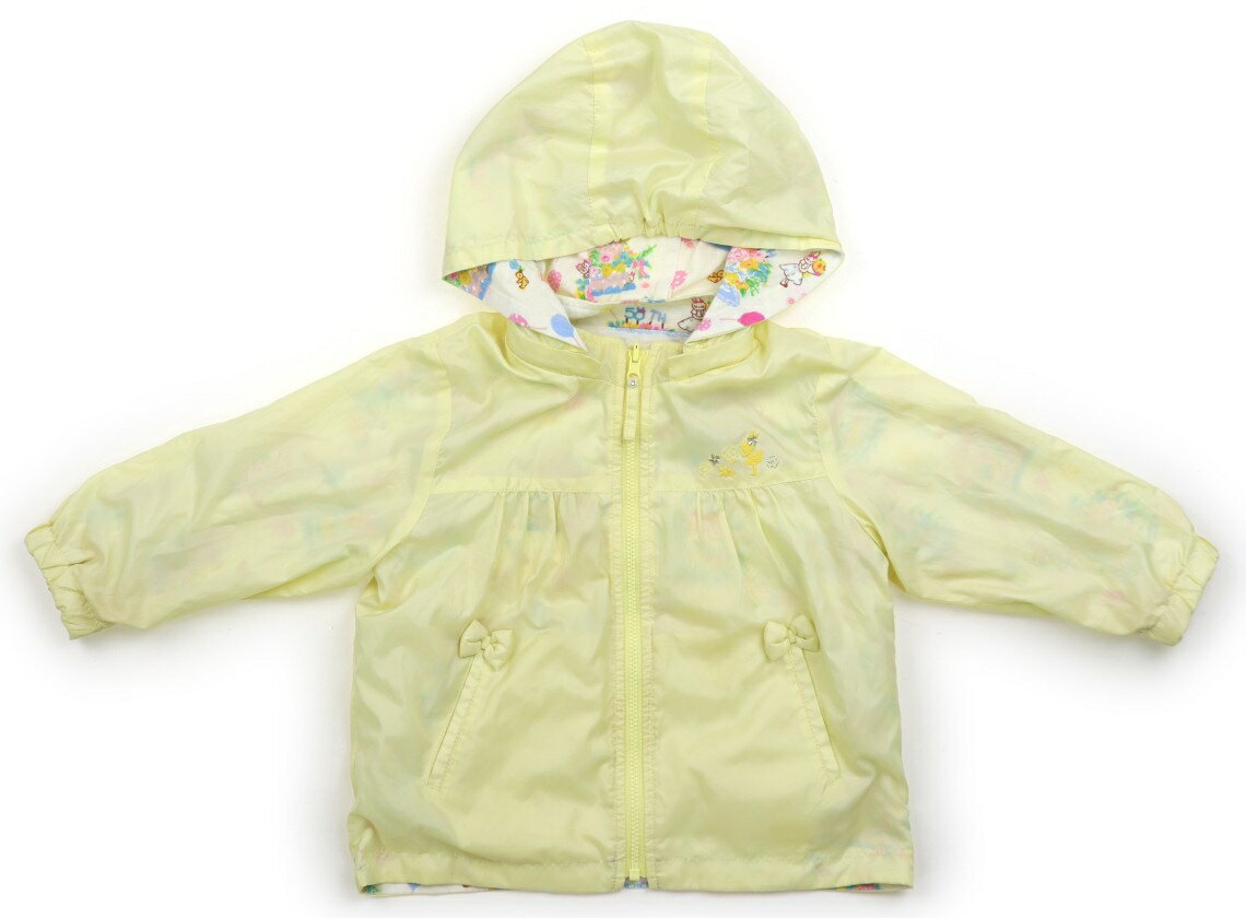 Coat - ニットプランナー（KP） Knit Planner(KP) ブルゾン・Gジャン 90 女の子 イエロー花ケーキ柄オフホワイトピンク 子供服 ベビー服 キッズ アウトレット ユーズド 【中古】キッズ・ベビー・マタニティ