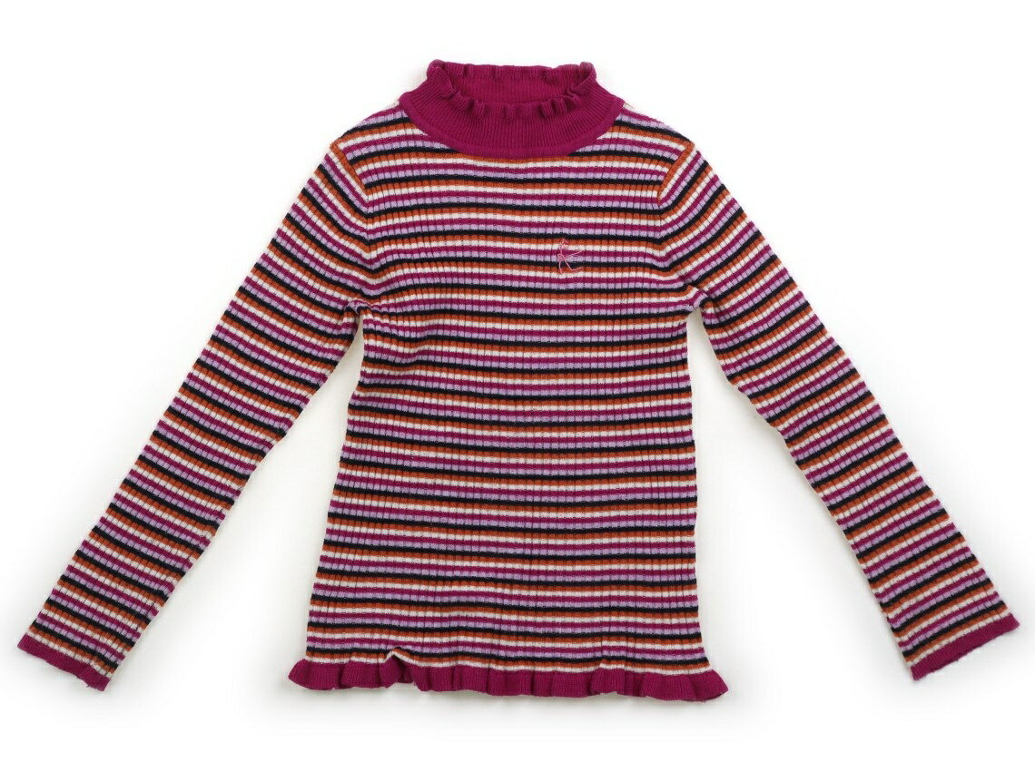 組曲 Kumikyoku Tシャツ・カットソー 130 女の子 ボーダー　紫 子供服 ベビー服 キッズ アウトレット ユーズド 【中古】キッズ・ベビー・マタニティ