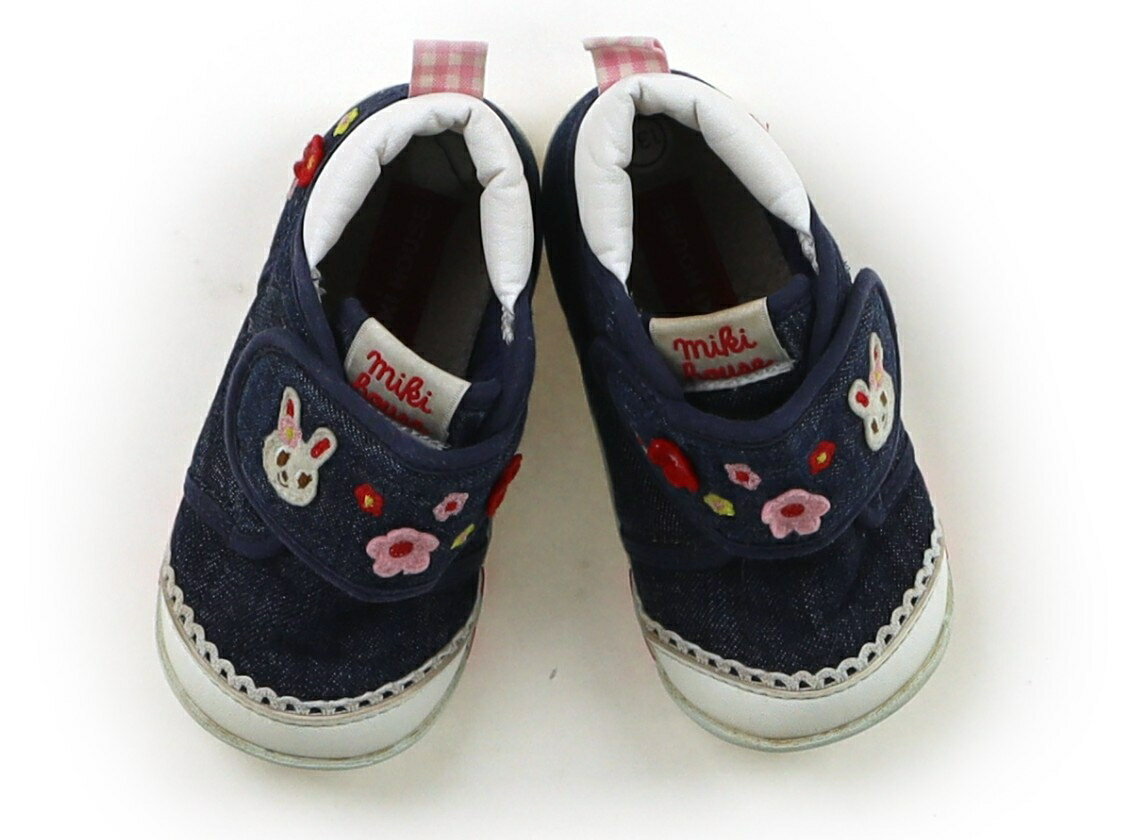 MIKI HOUSE - ミキハウス miki HOUSE スニーカー 靴13cm〜 女の子 インディゴブルー 子供服 ベビー服 キッズ アウトレット ユーズド 【中古】キッズ・ベビー・マタニティ