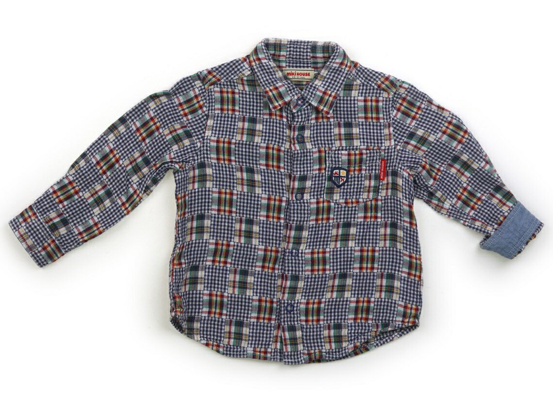 ミキハウス miki HOUSE シャツ・ブラウス 90 男の子 ネイビー他 子供服 ベビー服 キッズ アウトレット ユーズド 【中古】キッズ・ベビー・マタニティ