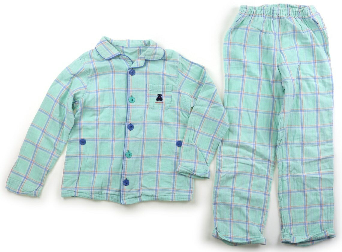 コンビミニ Combimini パジャマ 130 男の子 ミントグリーン・ブルー・レッドチェック 子供服 ベビー服 キッズ アウトレット ユーズド 【中古】キッズ・ベビー・マタニティ