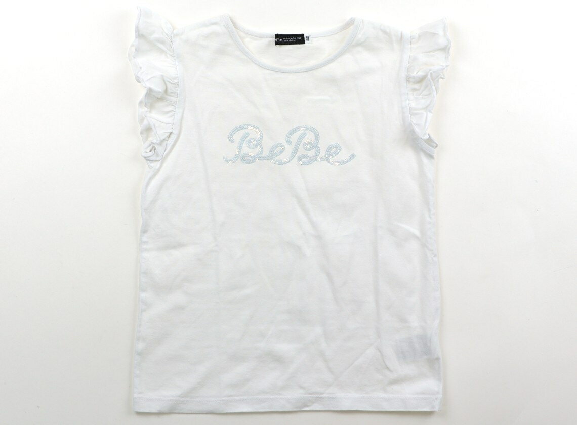 べべ BeBe チュニック 140 女の子 ホワイト×オーロラ 子供服 ベビー服 キッズ アウトレット ユーズド 【中古】キッズ・ベビー・マタニティ