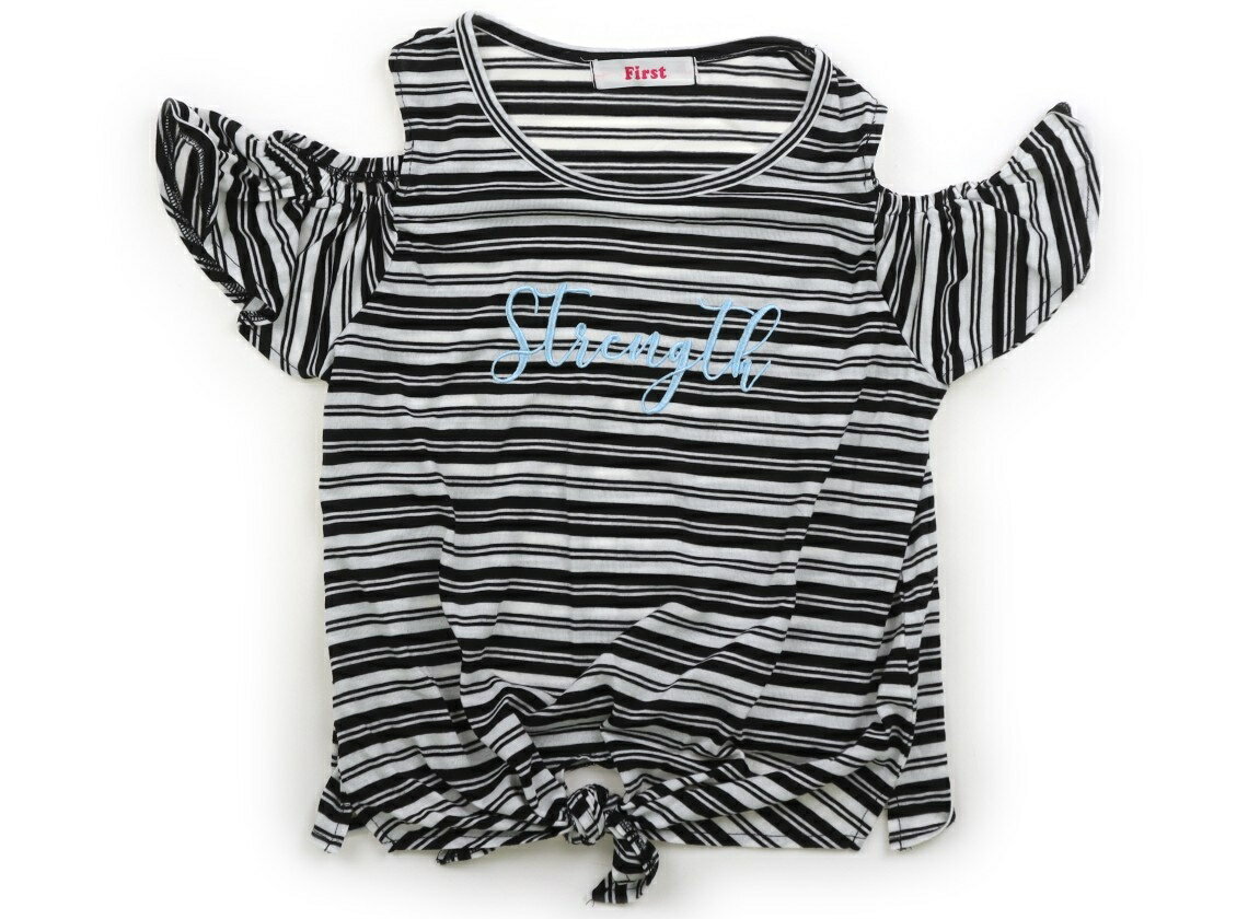 イングファースト INGNI First Tシャツ・カットソー 150 女の子 モノトーンボーダー 子供服 ベビー服 キッズ アウトレット ユーズド キッズ・ベビー・マタニティ