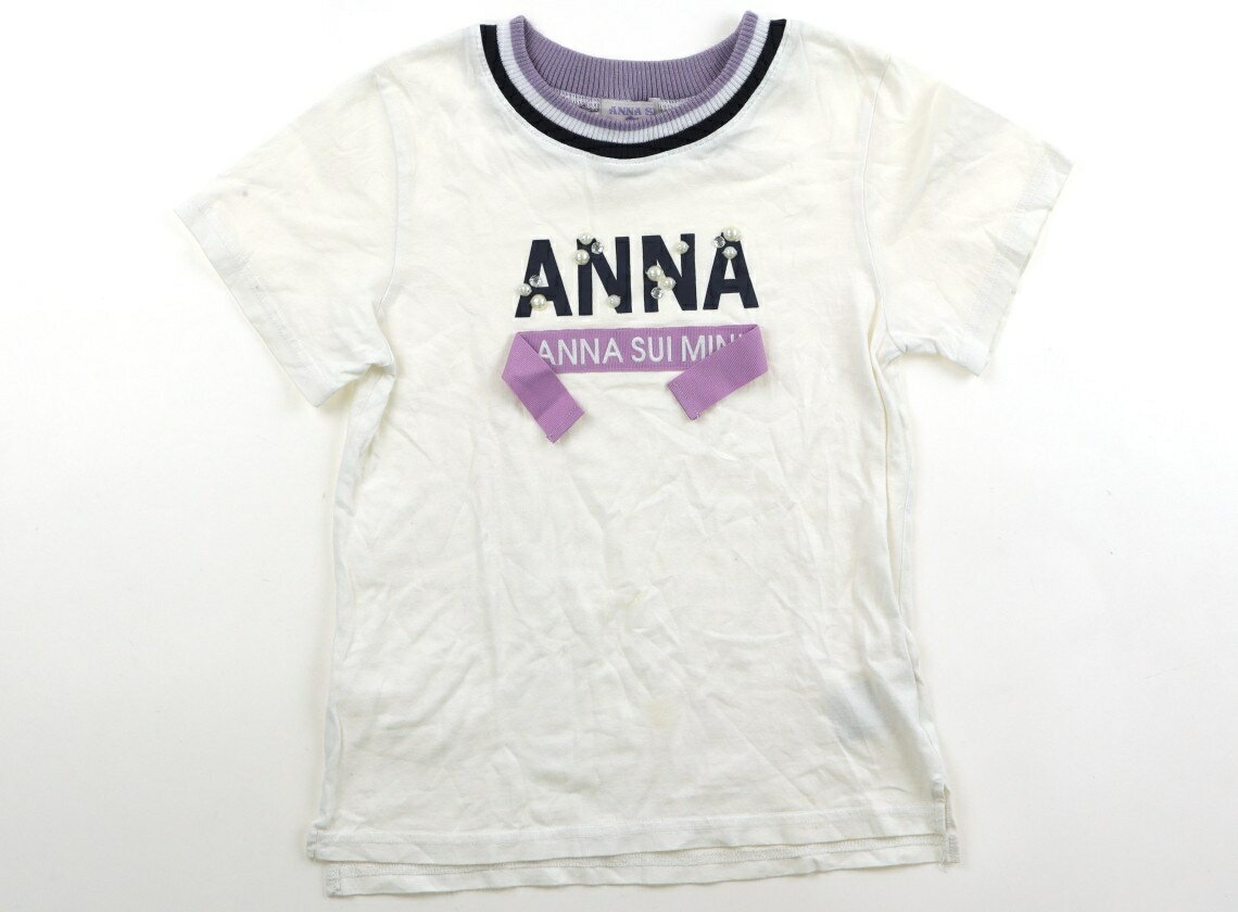 　ブランド 　ANNA SUI(アナスイ) 　カテゴリー 　Tシャツ・カットソー 　サイズ 　140サイズ 　色 　白・パープル 　状態 　★★（返品不可） 　記名 　なし 　ジャンル 　Girl 全体に毛羽立ちがあります。袖口、裾、シミ跡、汚れ跡あり。外遊び用等にいかがでしょうか。 ＊【状態】【サイズ】に関しての詳しい説明はこちら