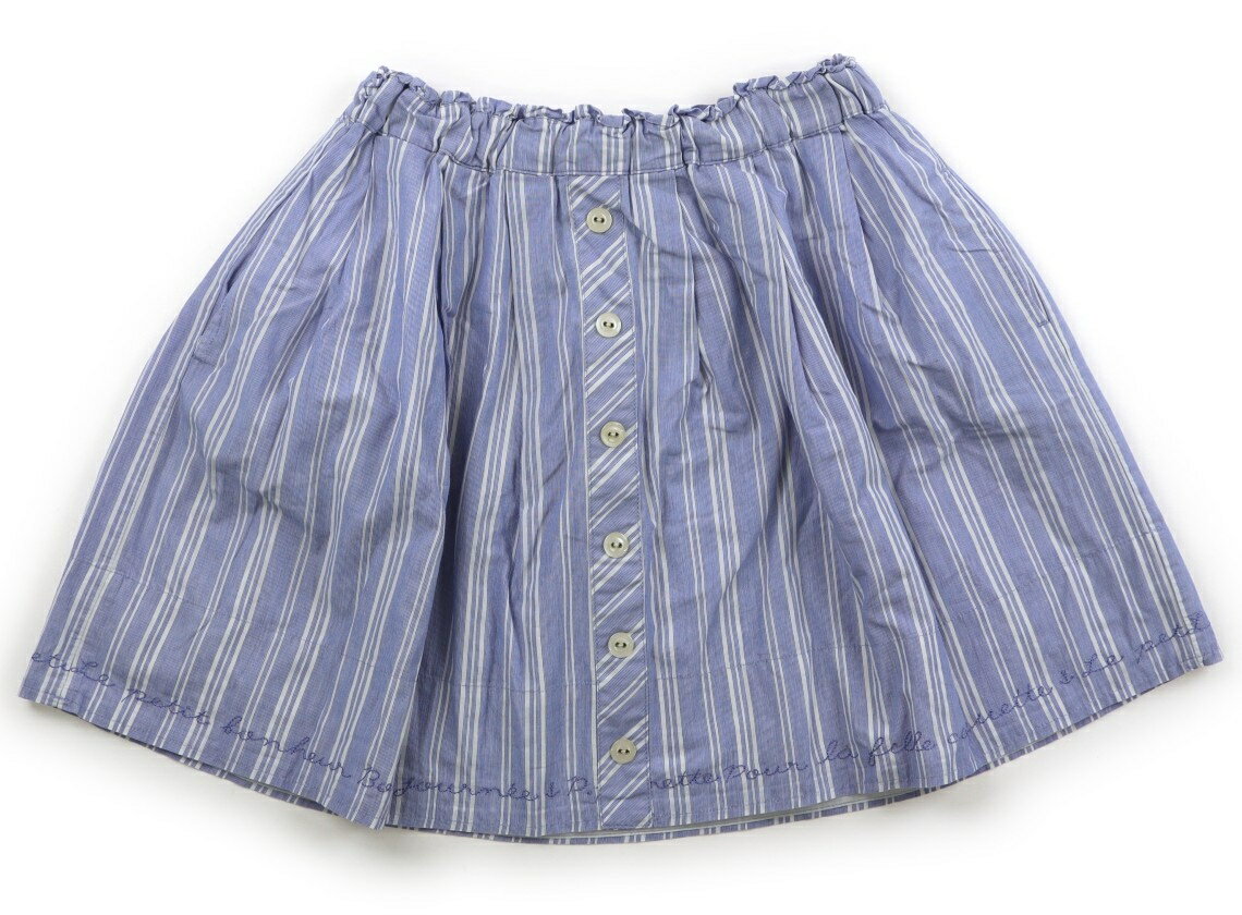 Rakuten - ポンポネット pom ponette スカート 140 女の子 ブルー・ストライプ 子供服 ベビー服 キッズ アウトレット ユーズド 【中古】キッズ・ベビー・マタニティ