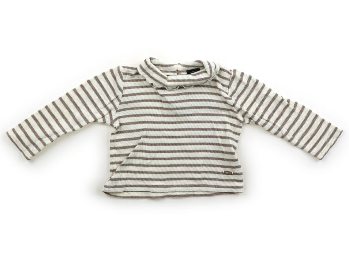 アバクロ Abercrombie Tシャツ・カットソー 90 女の子 オフホワイト・グレージュ・ボーダー 子供服 ベビー服 キッズ アウトレット ユーズド 【中古】キッズ・ベビー・マタニティ
