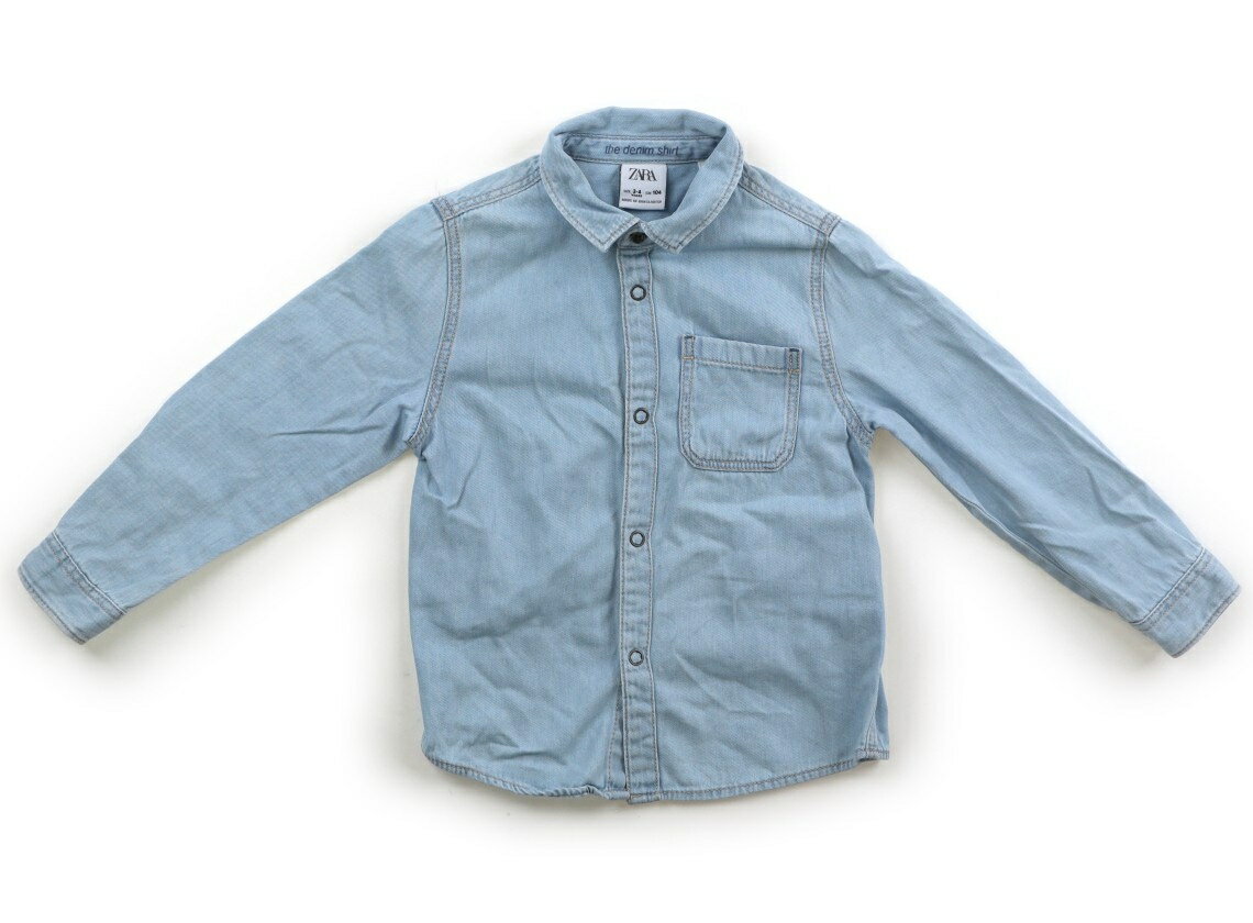 Rakuten - ザラ ZARA シャツ・ブラウス 100 男の子 ライトブルー 子供服 ベビー服 キッズ アウトレット ユーズド 【中古】キッズ・ベビー・マタニティ
