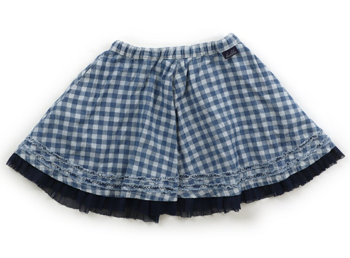 Rakuten - ハッカ HAKKA スカート 110 女の子 ライトブルー・チェック 子供服 ベビー服 キッズ アウトレット ユーズド 【中古】キッズ・ベビー・マタニティ
