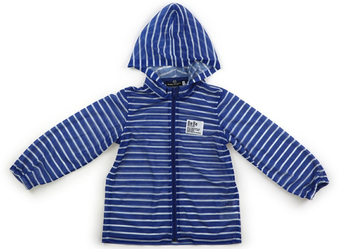 其它 - べべ BeBe パーカー 120 男の子 ブルー・ボーダー 子供服 ベビー服 キッズ アウトレット ユーズド 【中古】キッズ・ベビー・マタニティ