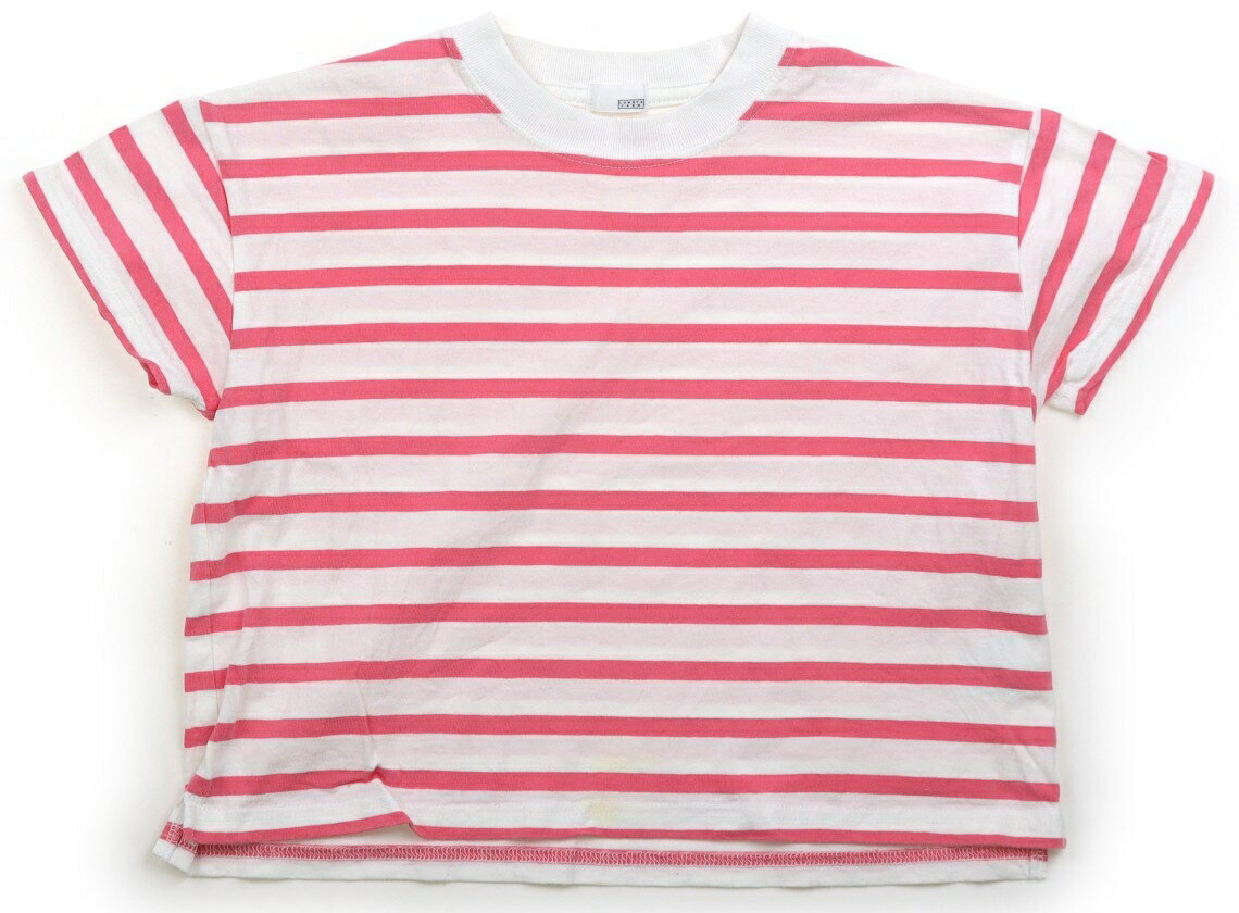 T-Shirts （Long-Sleeved） - ローリーズファーム LOWRYS FARM Tシャツ・カットソー 110 女の子 ホワイト・ピンク・ボーダー 子供服 ベビー服 キッズ アウトレット ユーズド 【中古】キッズ・ベビー・マタニティ