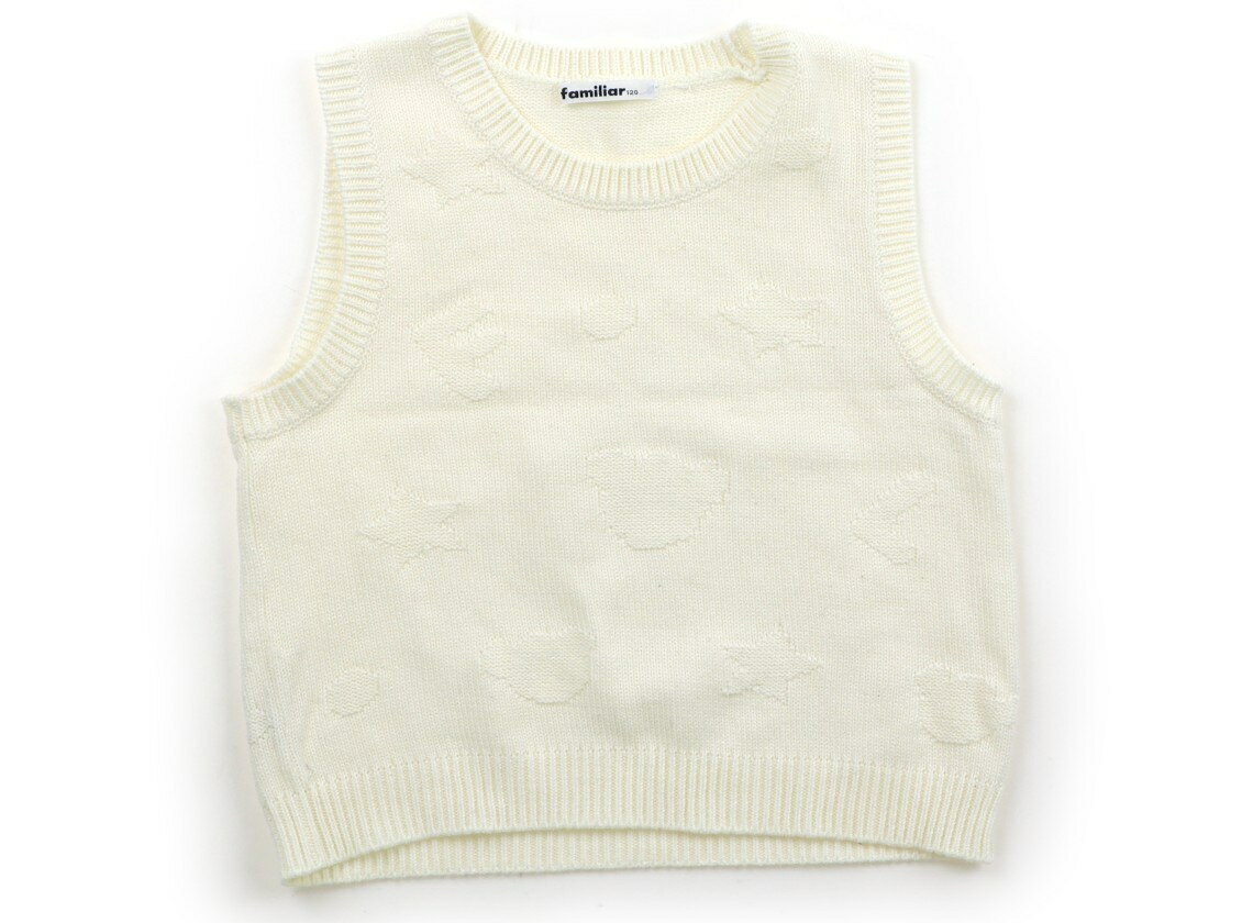 背心 - ファミリア familiar ベスト 120 女の子 オフホワイト 子供服 ベビー服 キッズ アウトレット ユーズド 【中古】キッズ・ベビー・マタニティ