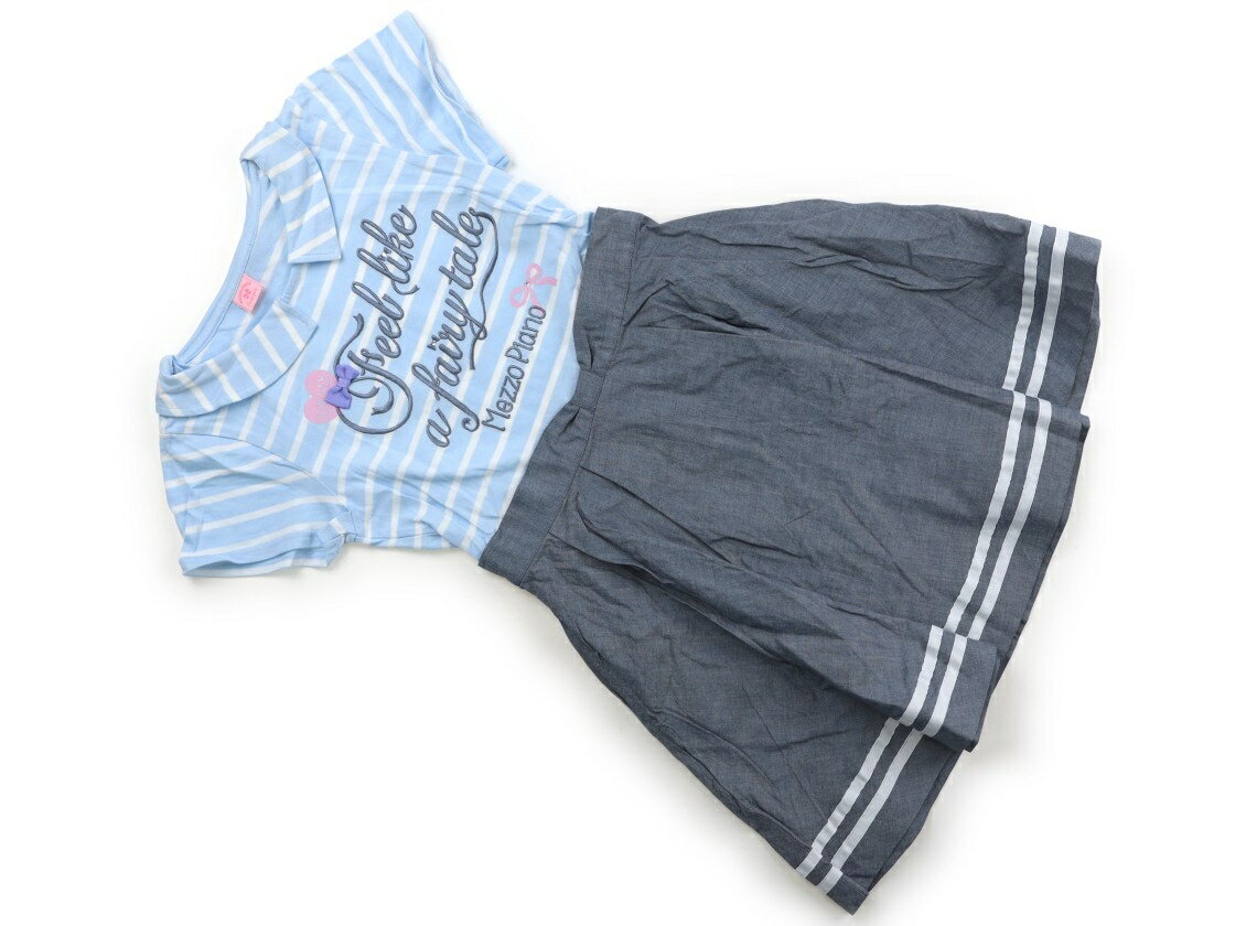 Dresses - メゾピアノ mezzo piano ワンピース 140 女の子 黒、白、グレー 子供服 ベビー服 キッズ アウトレット ユーズド 【中古】キッズ・ベビー・マタニティ