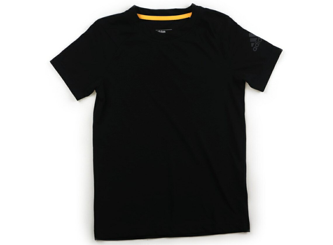 アディダス Adidas Tシャツ・カットソー 140 男の子 黒、オレンジ 子供服 ベビー服 キッズ アウトレット ユーズド 【中古】キッズ・ベビー・マタニティ