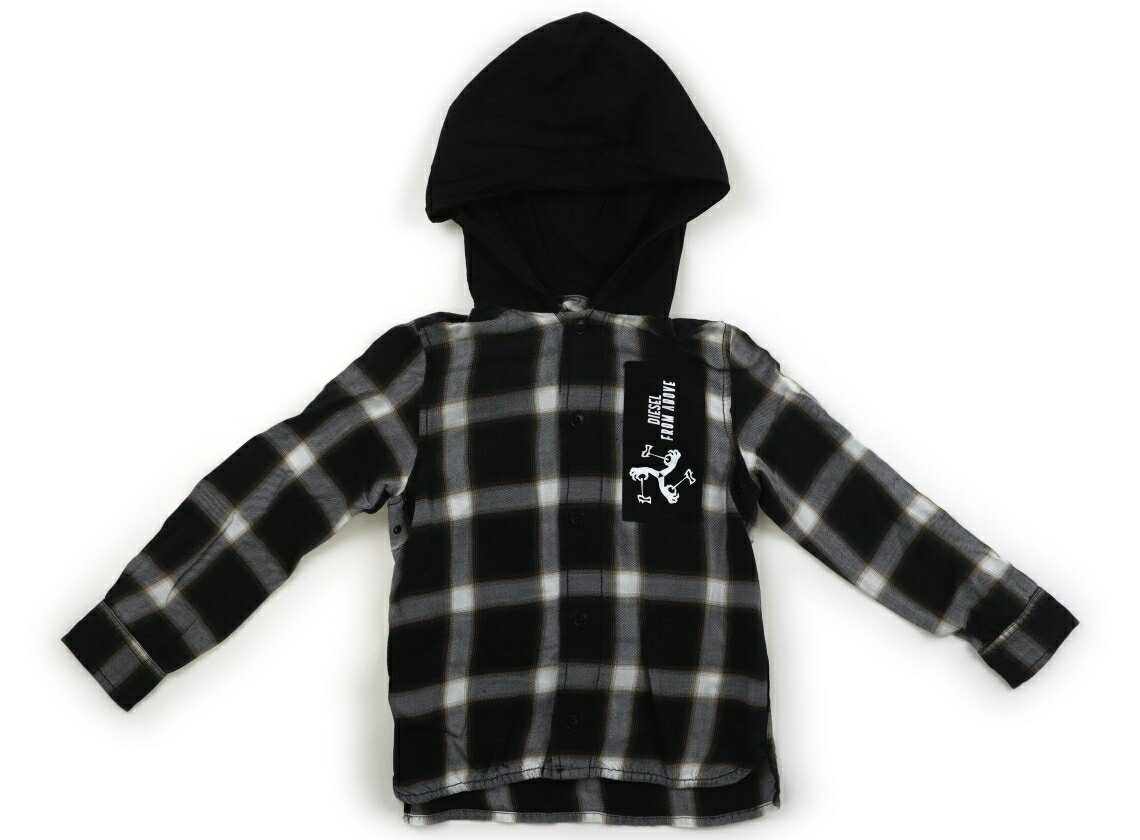 ディーゼル DIESEL パーカー 120 男の子 ブラック ブラウンチェック 子供服 ベビー服 キッズ アウトレット ユーズド 【中古】キッズ ベビー マタニティ
