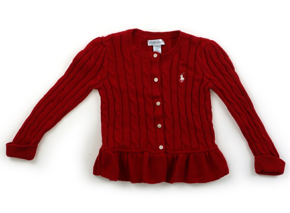 　ブランド 　Ralph Lauren(ラルフローレン) 　カテゴリー 　カーディガン 　サイズ 　90サイズ 　色 　レッド 　状態 　★★★★ 　記名 　あり（タグ） 　ジャンル 　Girl コットンニット。記名跡以外特に目立つ汚れはありません。比較的綺麗な状態です。 ＊【状態】【サイズ】に関しての詳しい説明はこちら